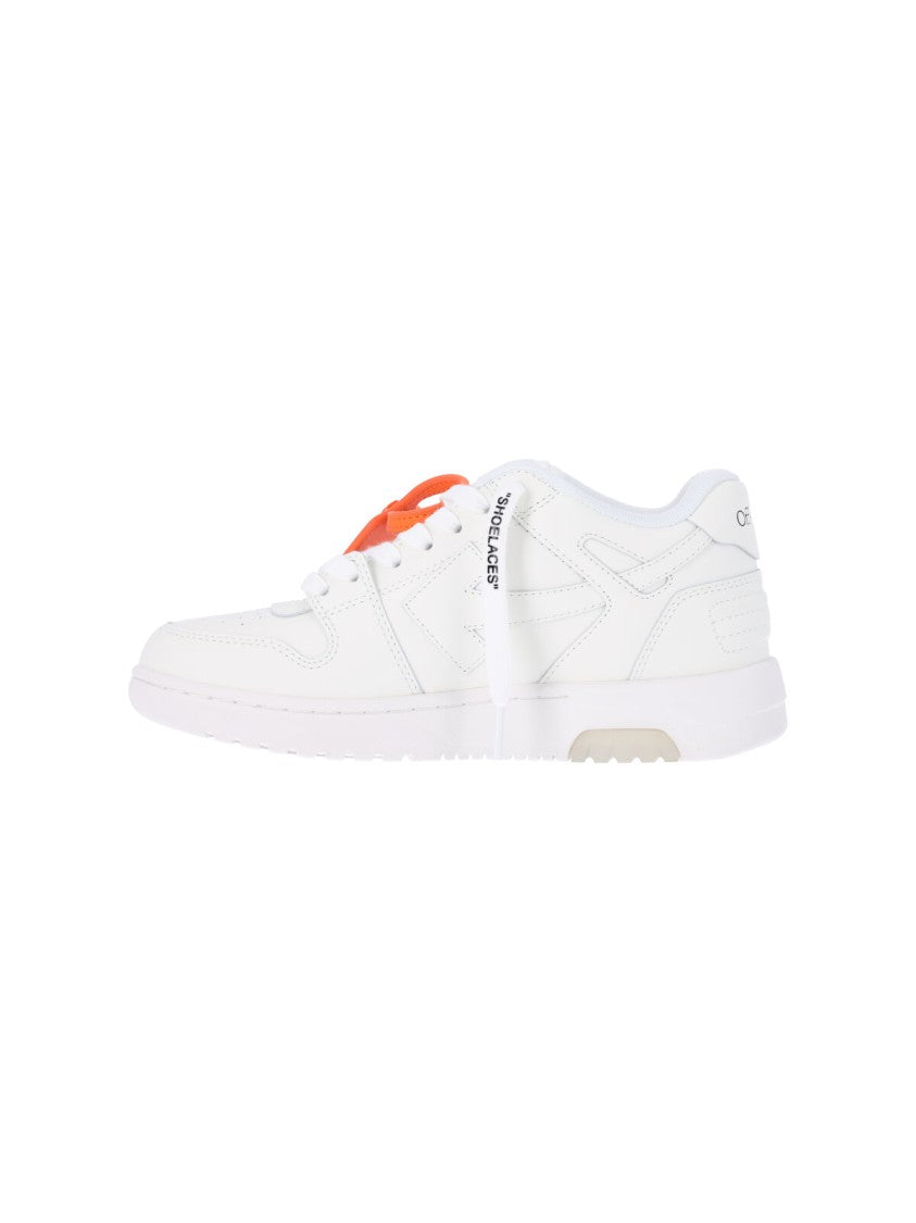 Off-White White Calf Leather Sneakers With Graffiti Accents