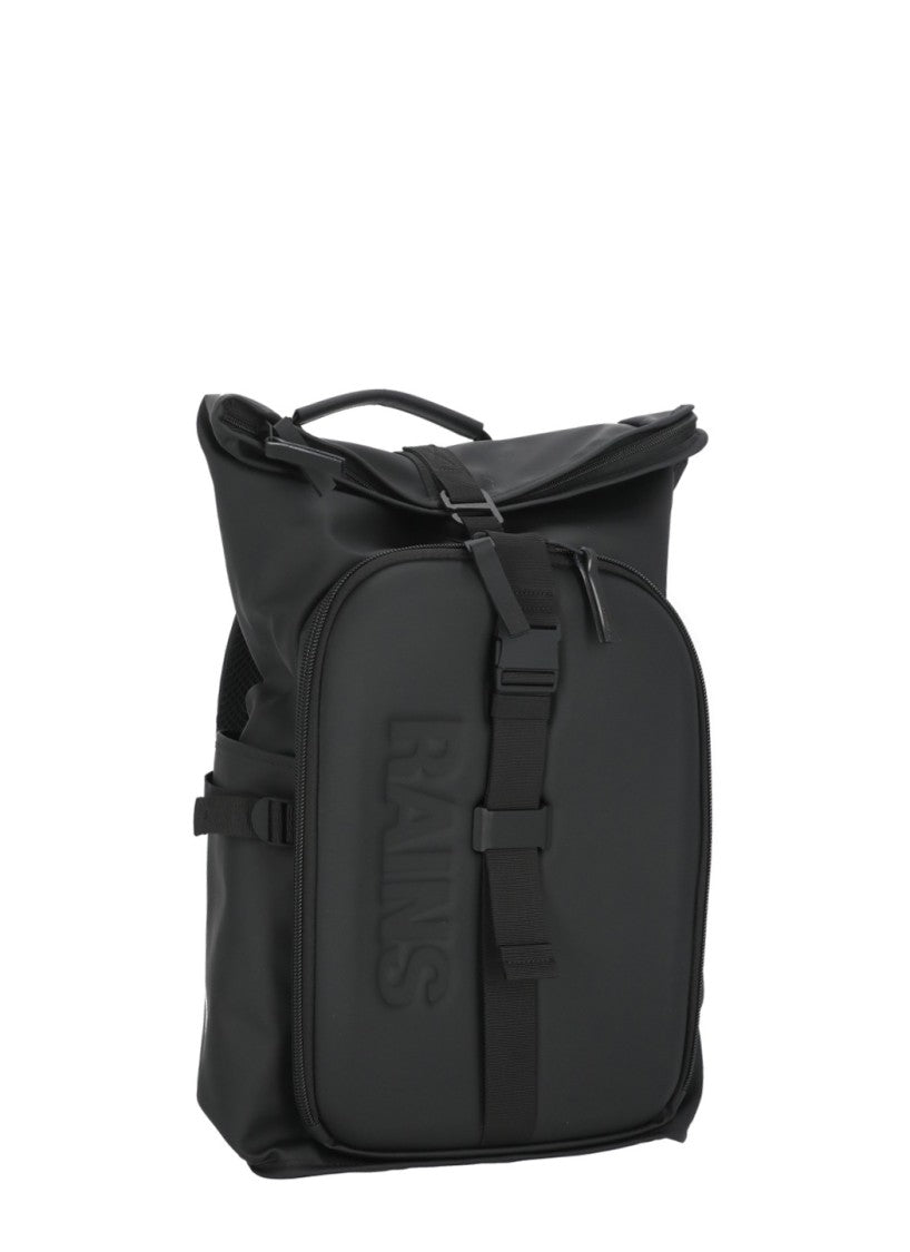 Rains Black Texel Moulded W3 Waterproof Backpack
