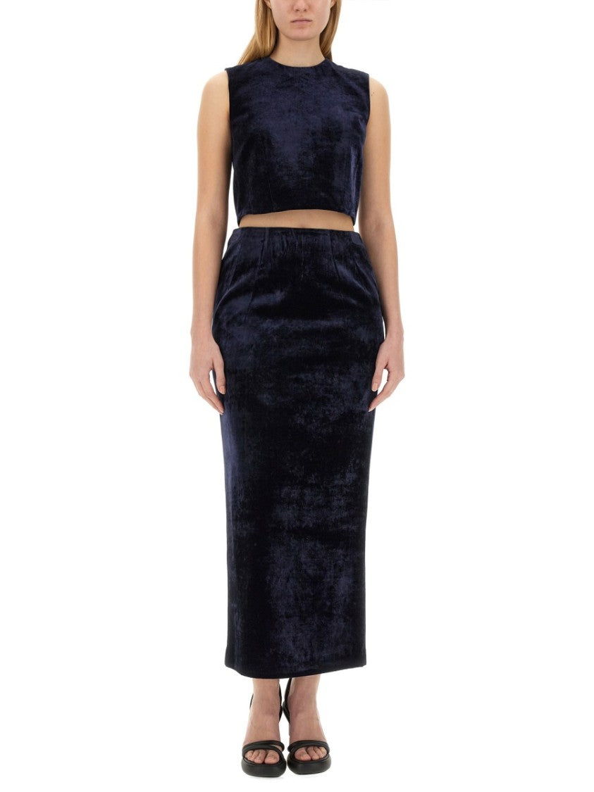 Fendi Black Slim-Fit Long Skirt