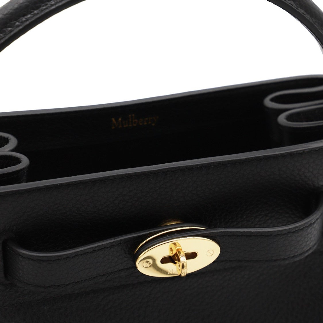 Mulberry Black Leather Islington Bucket Satchel