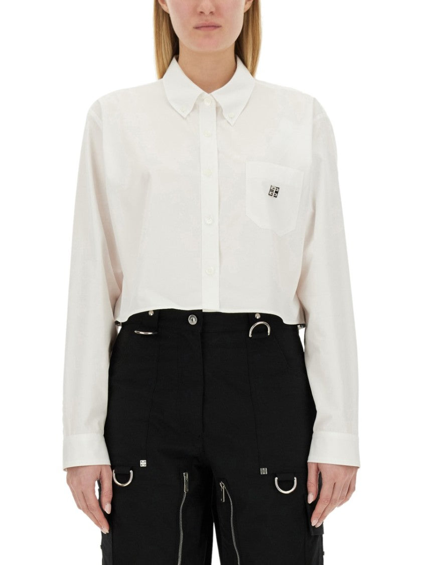 Givenchy Cropped Shirt With Classic Collar