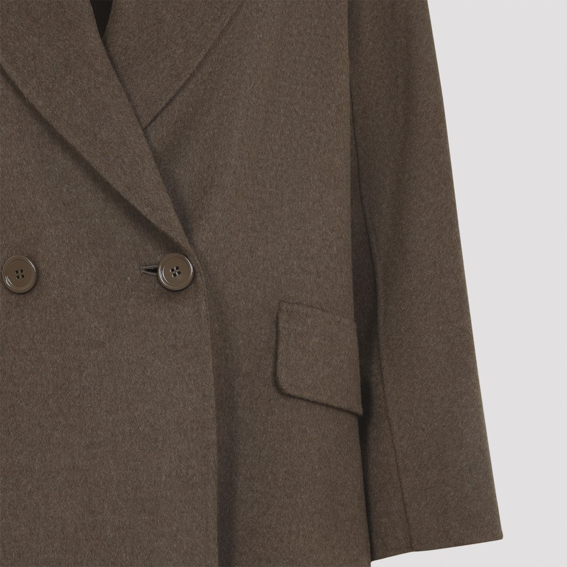 Max Mara Enzo Brown Virgin Wool Coat