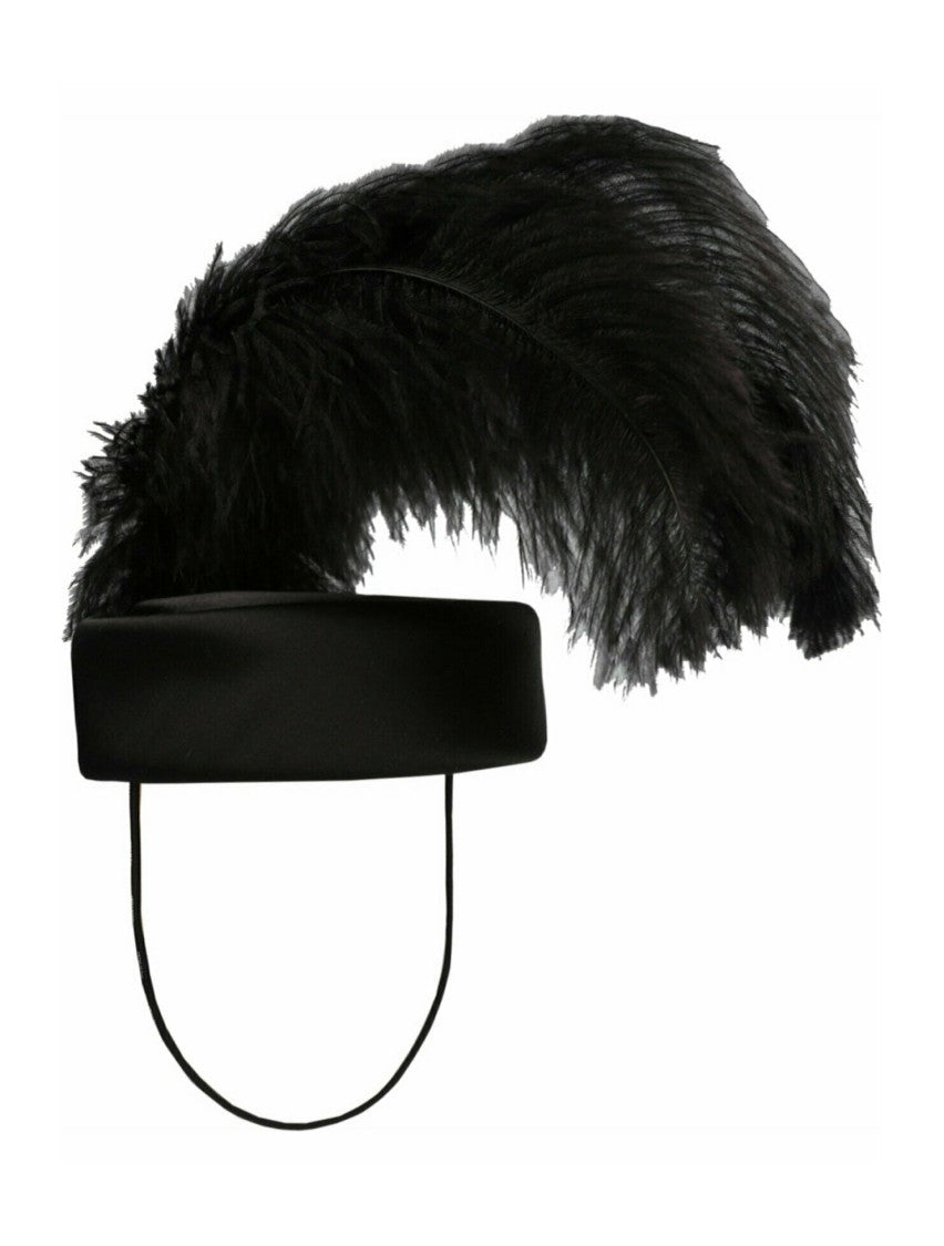 Gucci Feather-Embellished Pillbox Hat