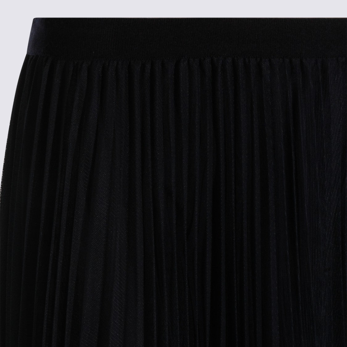 Fabiana Filippi Midi Skirt With Fine Pleats And Sheer Overlay