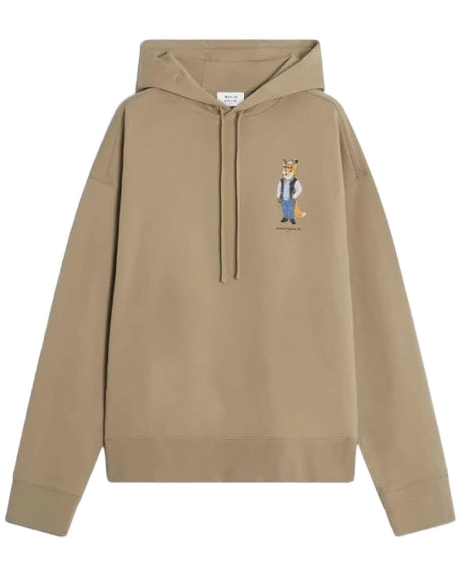Maison Kitsuné Oversized Hoodie With Playful Fox Graphic
