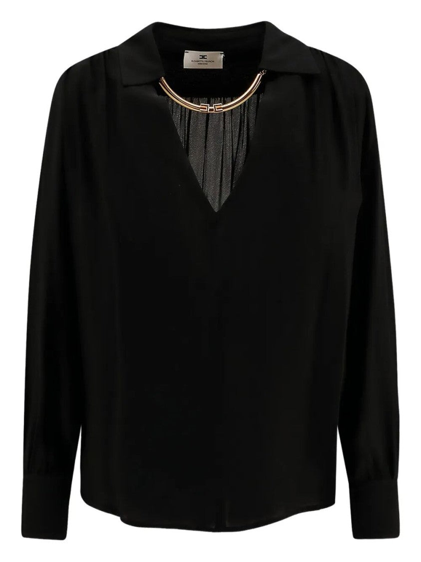 Elisabetta Franchi Black Viscose Shirt