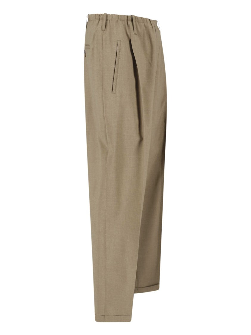 Magliano Brown People’S Relaxed Fit Pleated Trousers