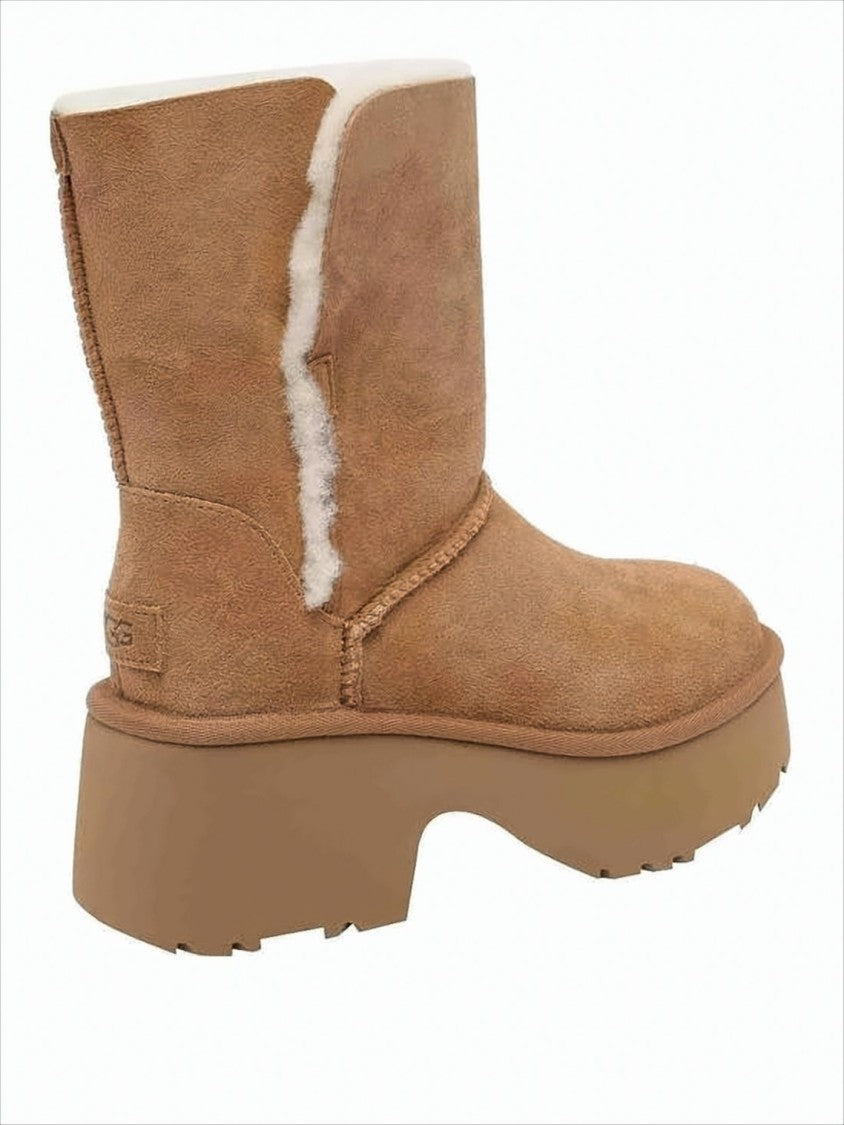 Ugg Mid-Calf Suede Boots With Chunky Eva Sole