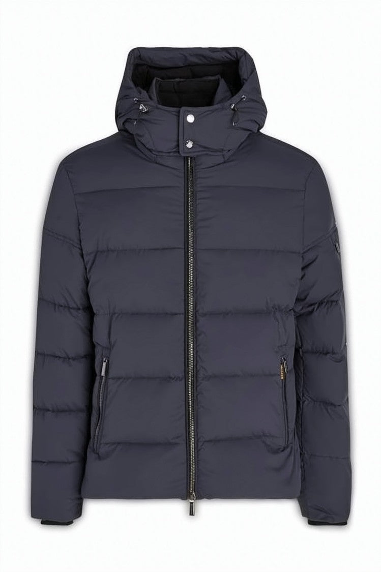 Moorer Horizontal Quilted Padded Jacket With Detachable Hood