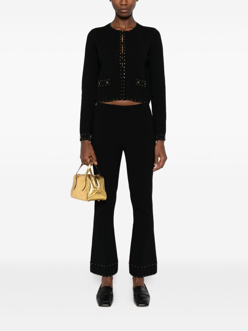 Twin-Set Flared Trousers With Subtle Studded Detailing