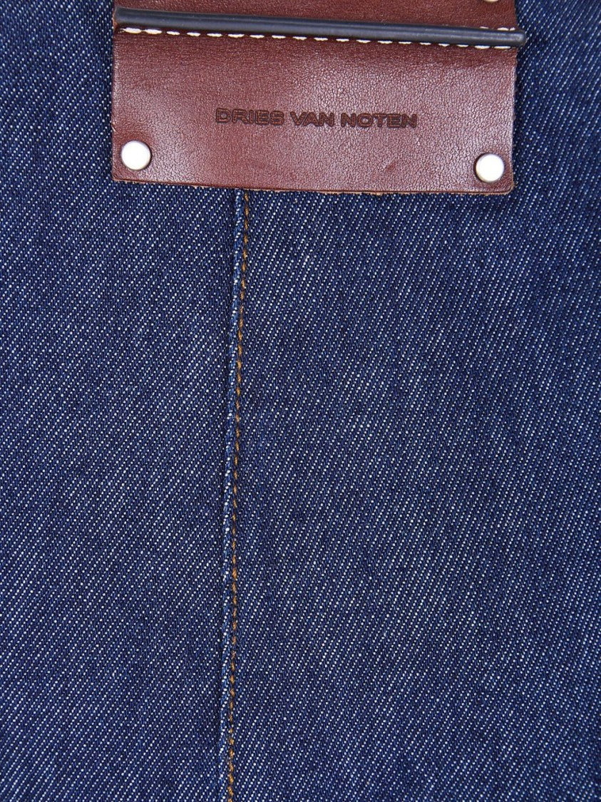 Dries Van Noten Indigo Blue Cotton Denim Skirt