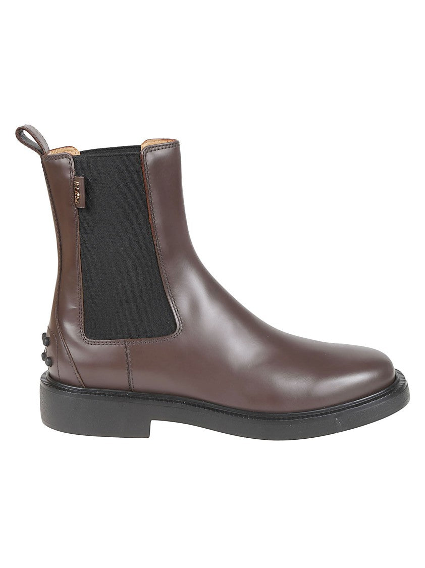 Tod's Classic Brown 20L Calf Leather Ankle Boots