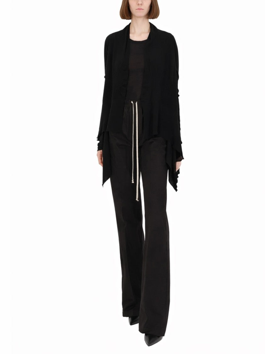 Rick Owens Black Sheer Center Back Seam T-Shirt