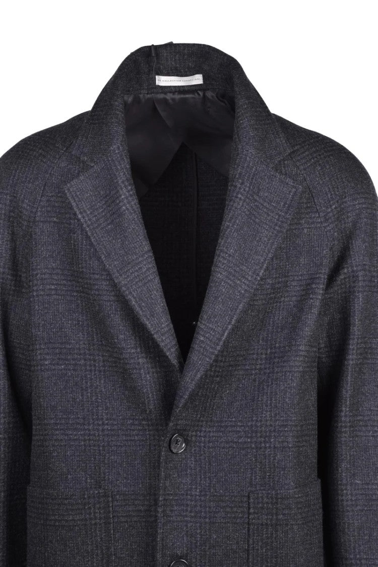 Cc Collection Corneliani Tailored Grey Virgin Wool Coat