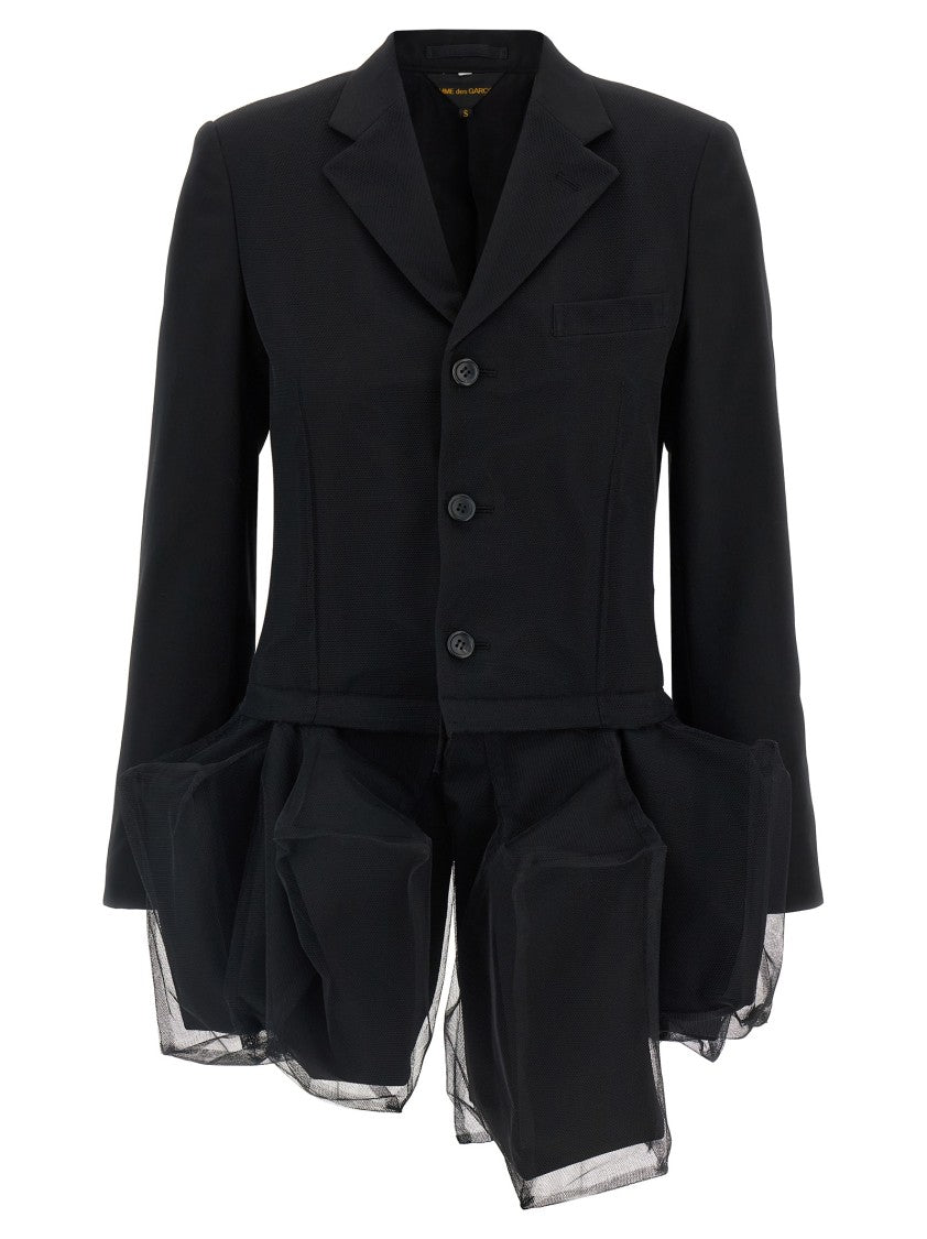 Comme Des Garçons Tailored Geometric Hem Blazer