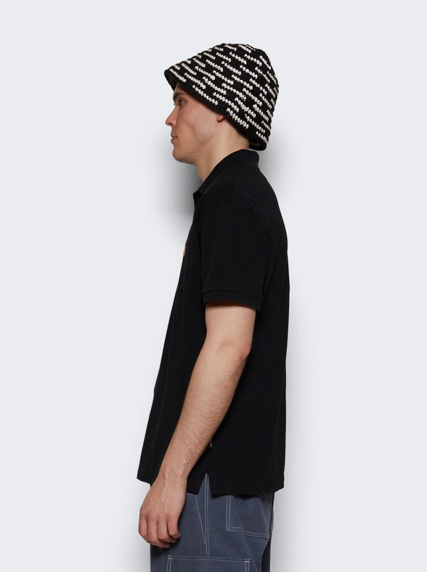 Palm Angels Mini Bear In Mind Polo Shirt - Black