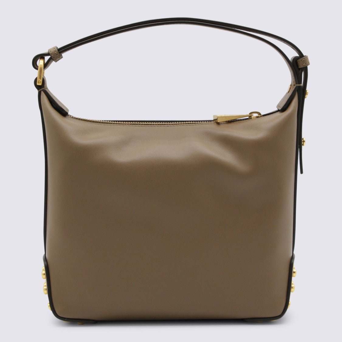 Tod's Dove Grey Leather Shoulder Bag