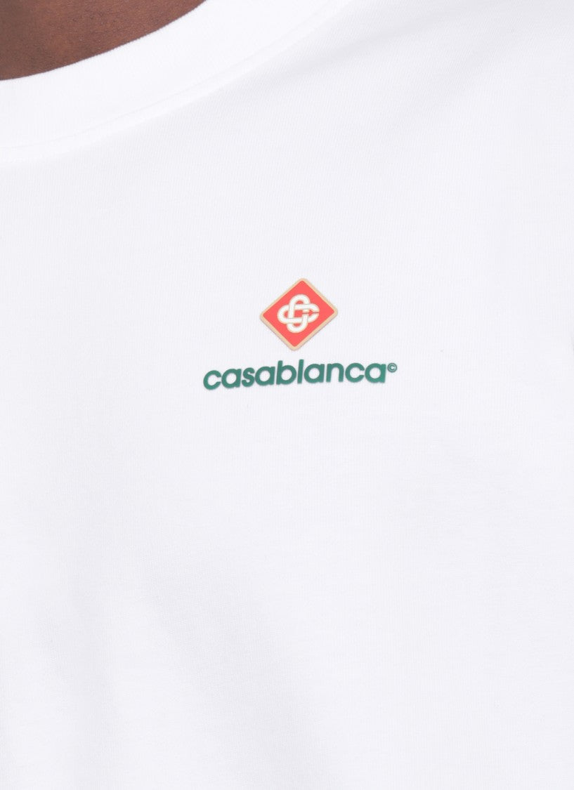 Casablanca White Classic Embossed Logo T-Shirt