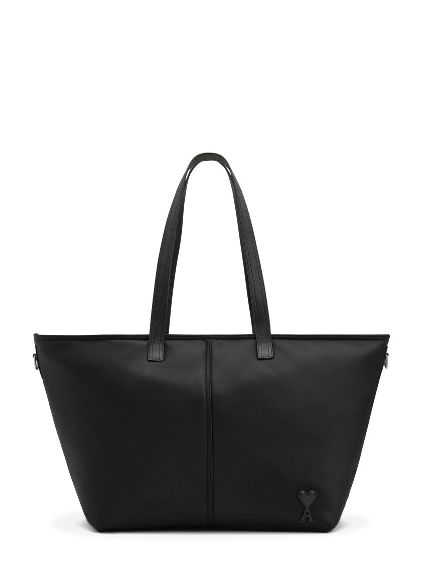 Ami Paris Marcel Small Leather Handle Shopping Bag