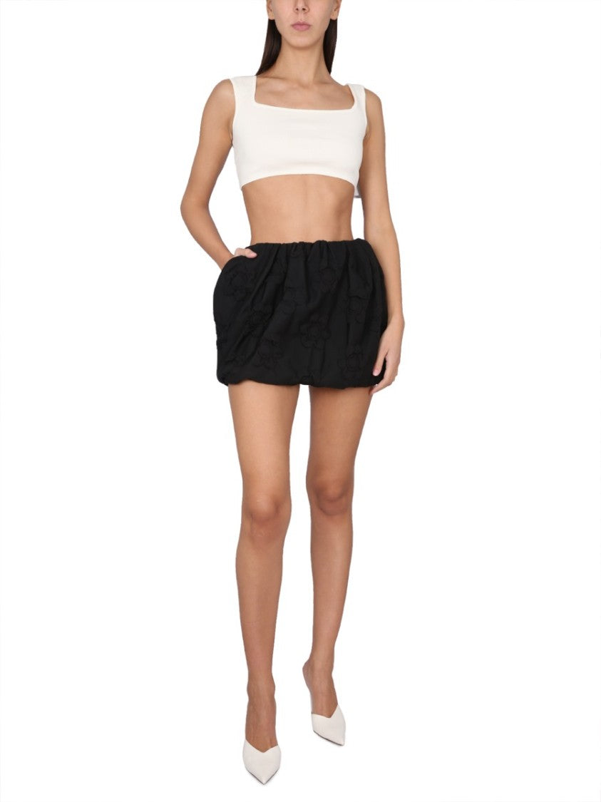 Max Mara Floral Patterned Skirt With Elastic Waistband