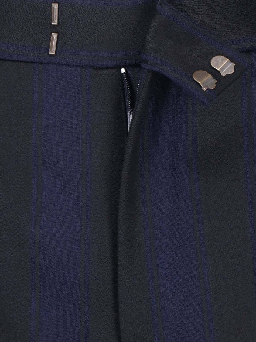 Vivienne Westwood Tailored Flared Striped Wool Formal Pants