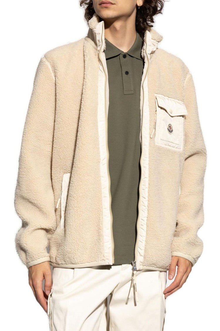 Moncler Relaxed Fit Zip-Up Fleece Cardigan