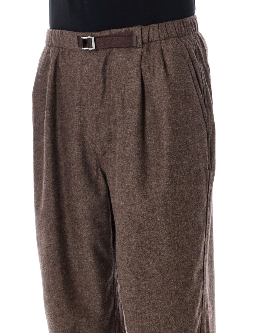 Namamica Belted Wide-Leg Textured Melton Flared Pants