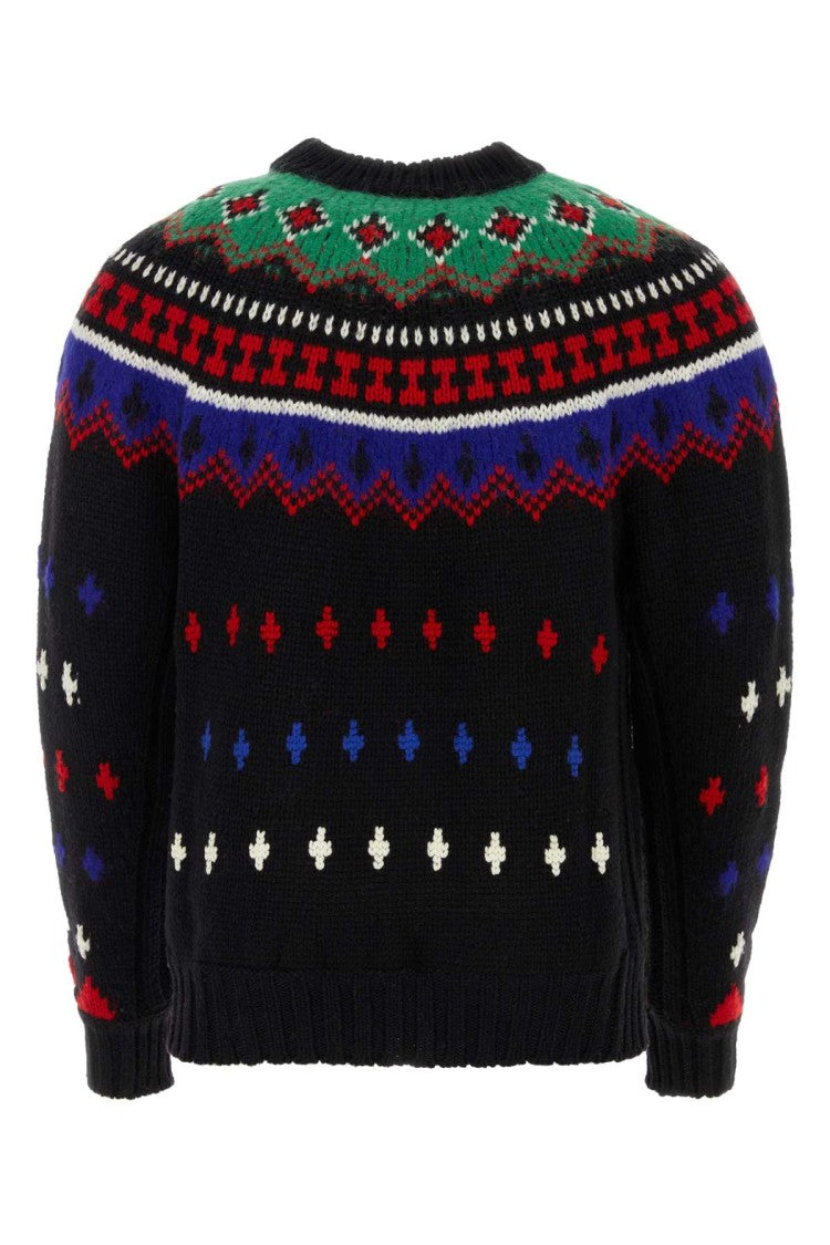 Moncler Grenoble Embroidered Wool Blend Tricot Sweater