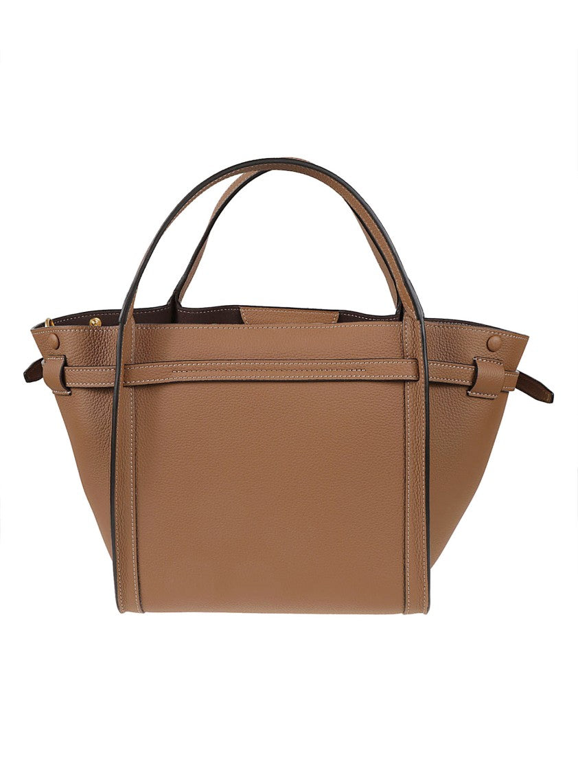 Tod's Trapezoidal Handbag In Textured Calfskin Leather