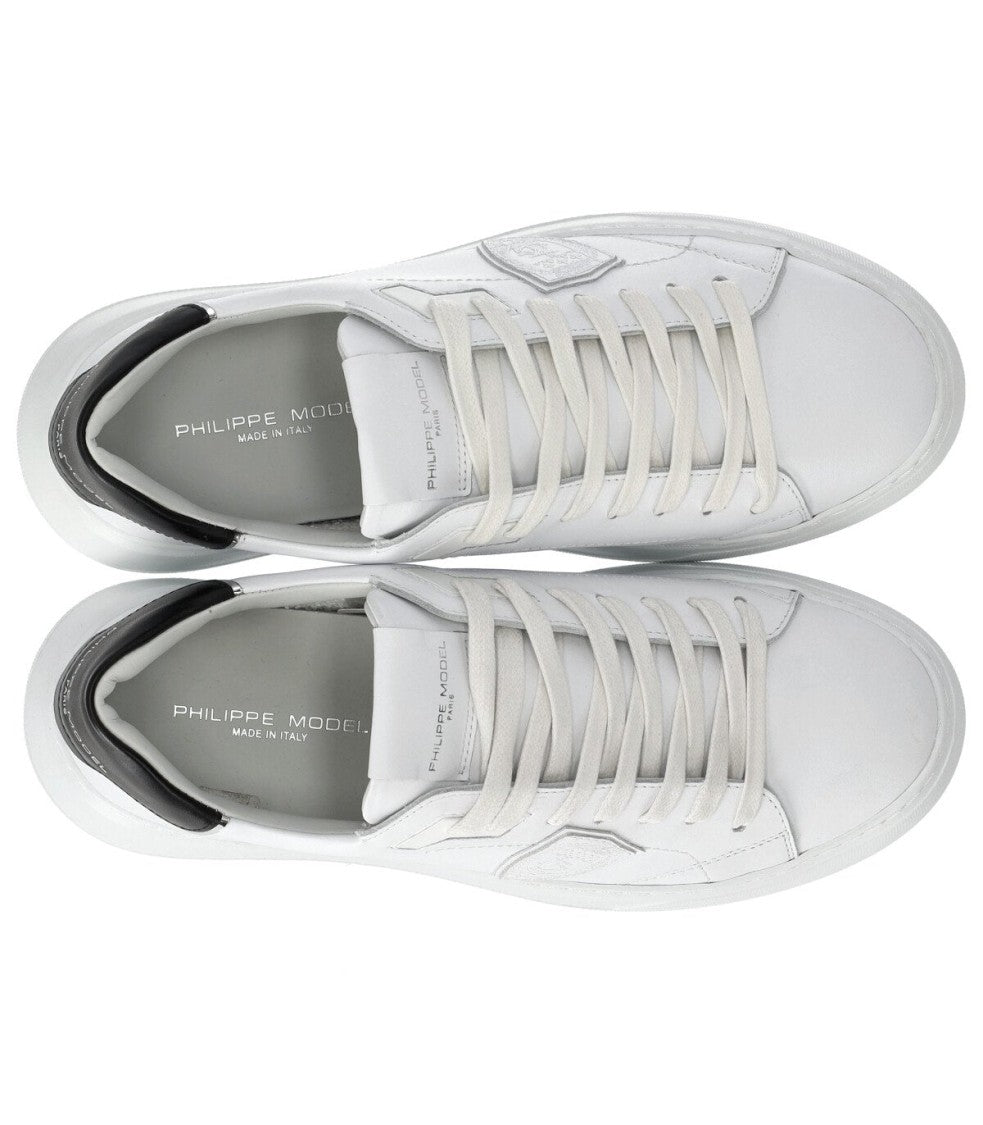 Philippe Model Temple White Black Leather Sneaker