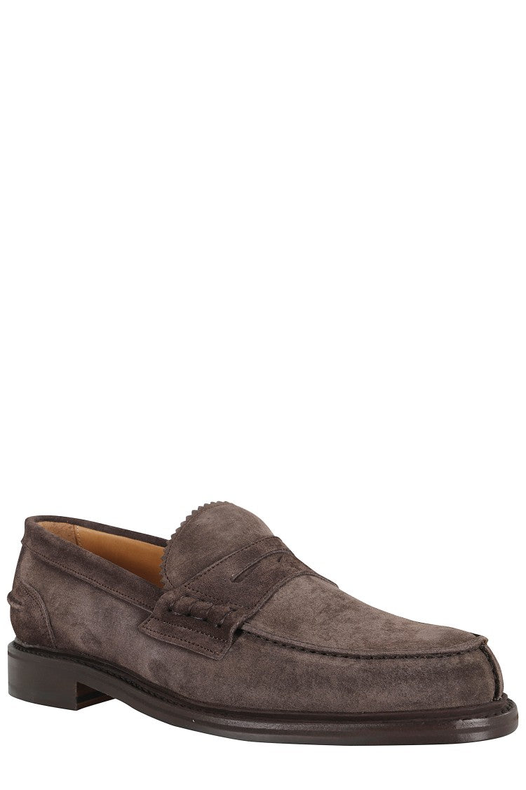 John Spencer Elegant Dark Brown Suede Moccasin