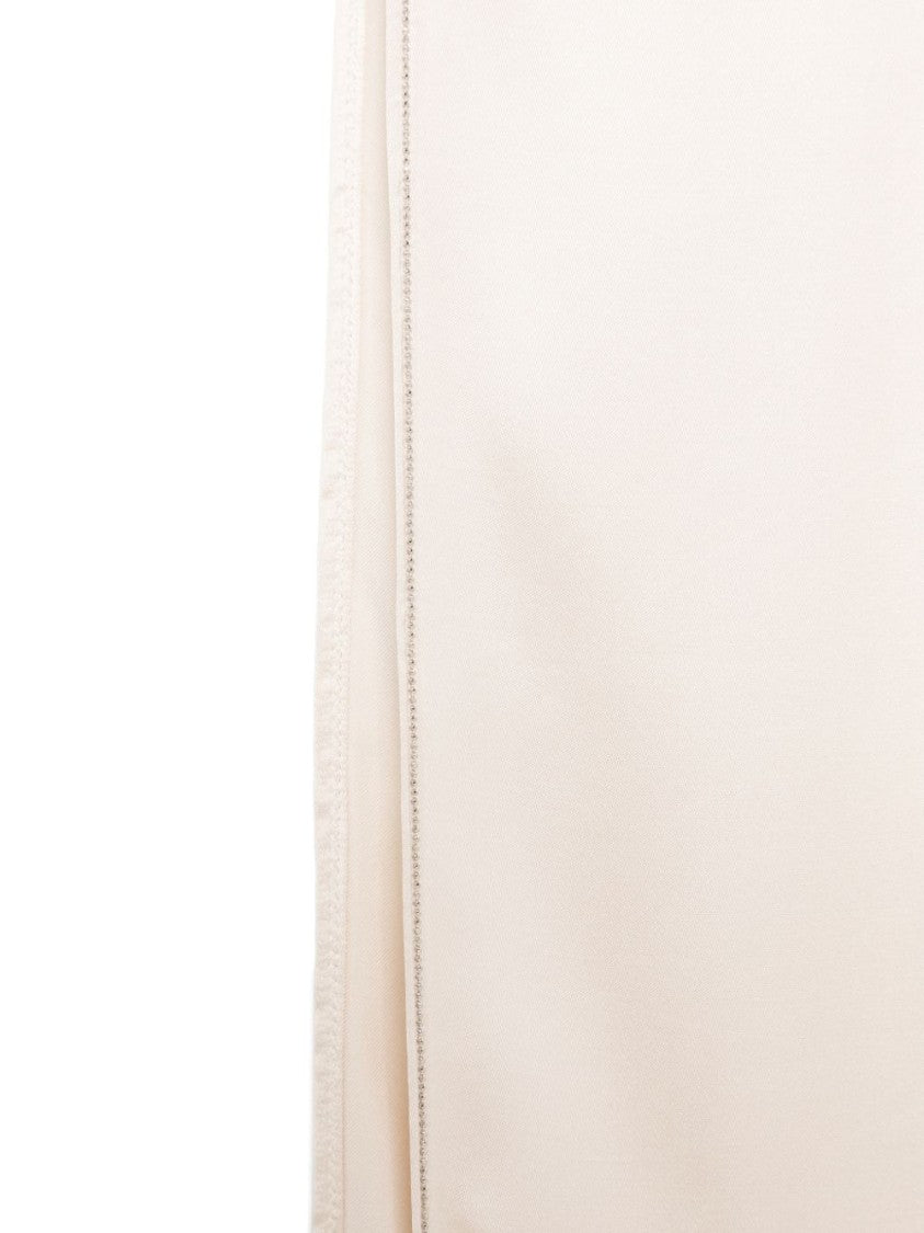 Peserico Beige Scarf With And Smooth Texture