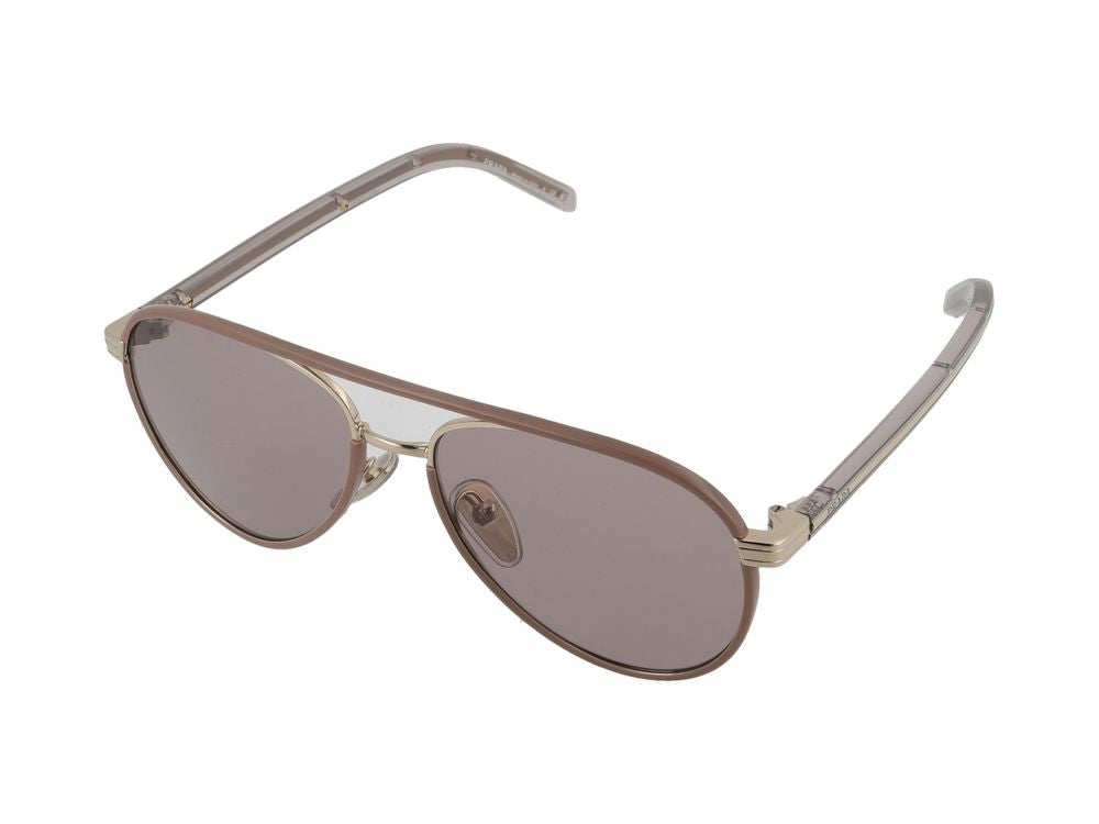 Prada Steel Frame Tinted Lens Aviator Sunglasses