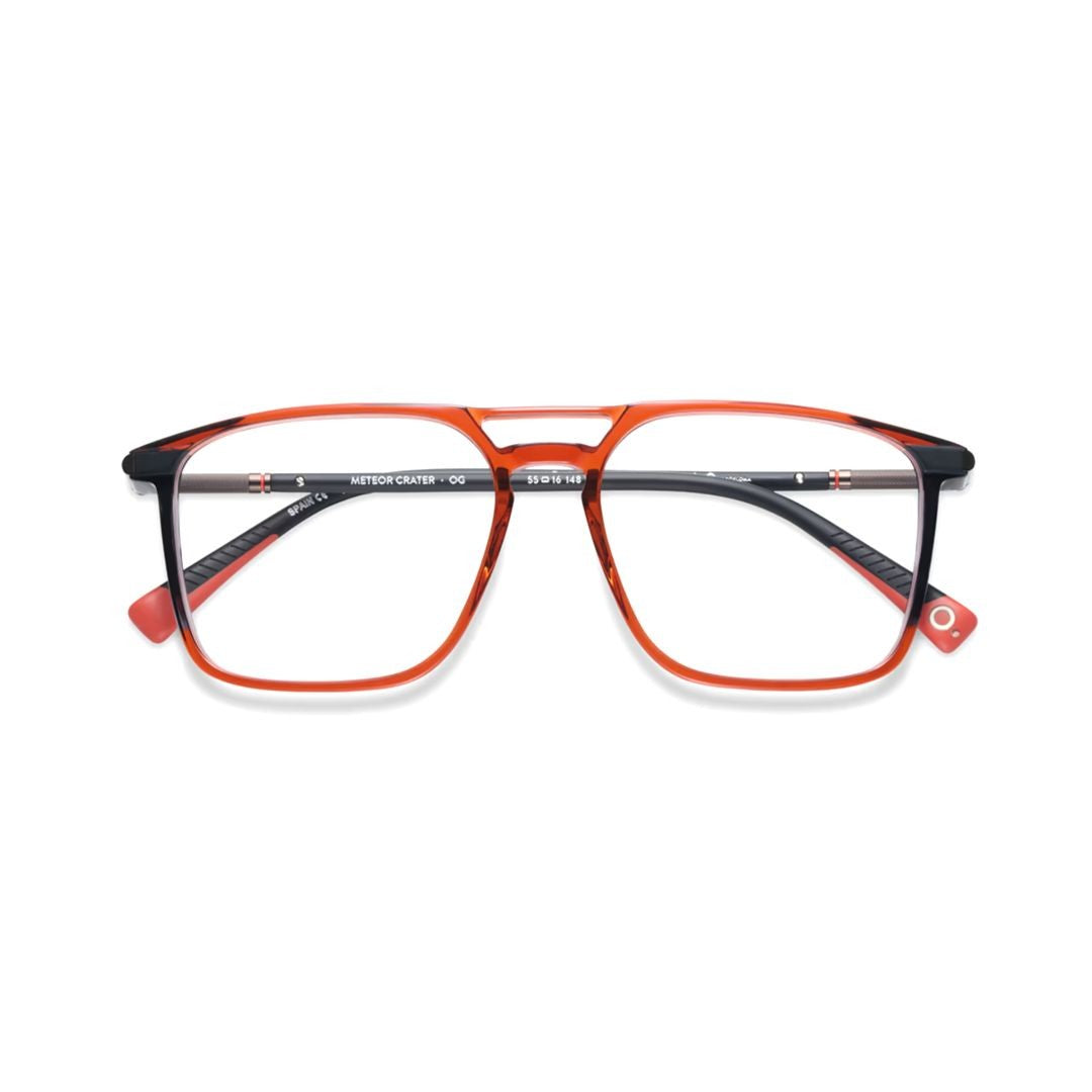 Etnia Barcelona Meteor Crater Bold Square Frame Eyeglasses With Gradient Detail