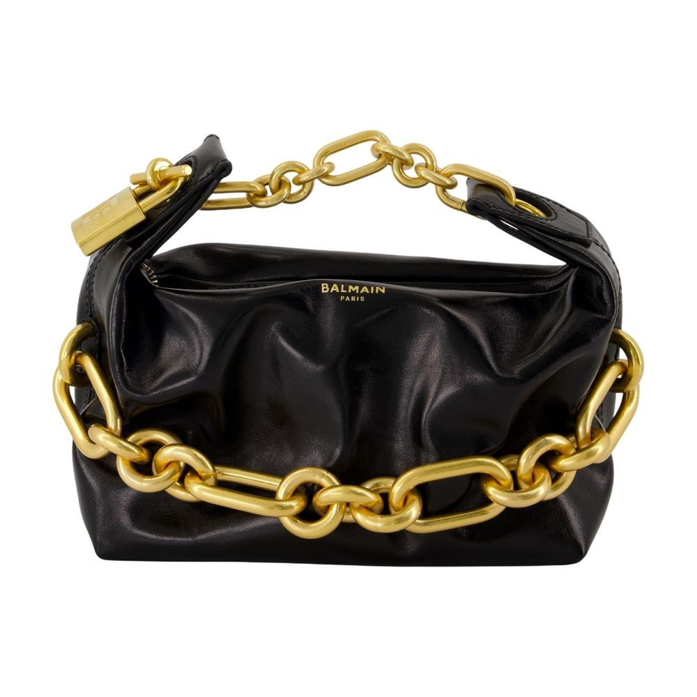 Balmain Sync Mini Shoulder Bag - Leather - Black