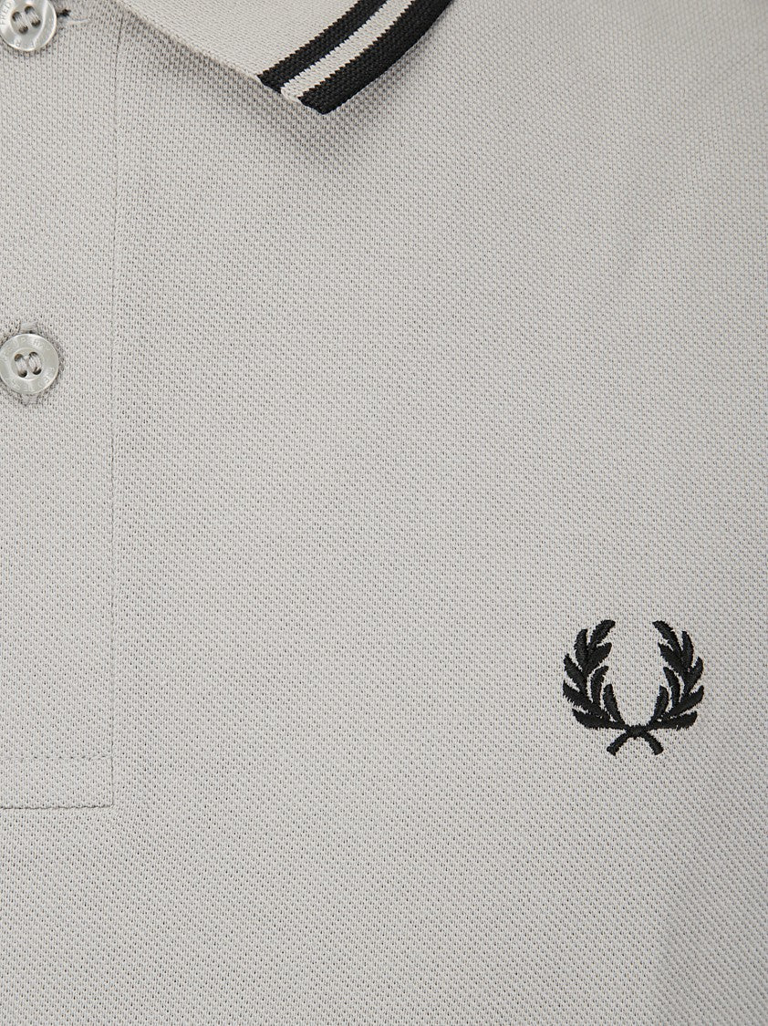 Comme Des Garçons Gray Cotton Polo Shirt With Contrasting Collar