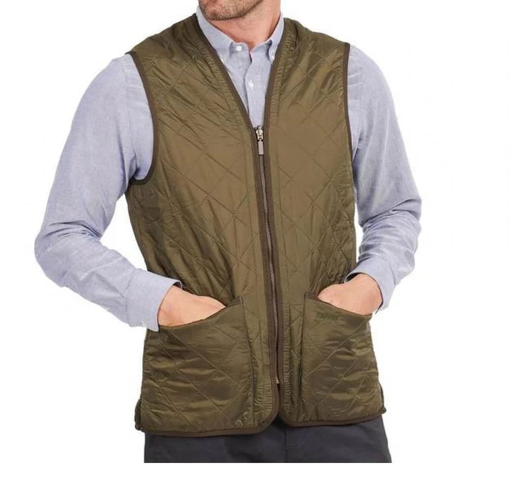 Barbour Sleeveless Quilted Gilet With Tartan Lining