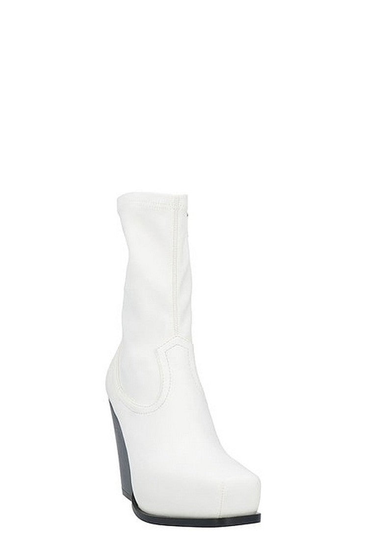 Stella Mccartney White Synthetic Block-Heel Boots