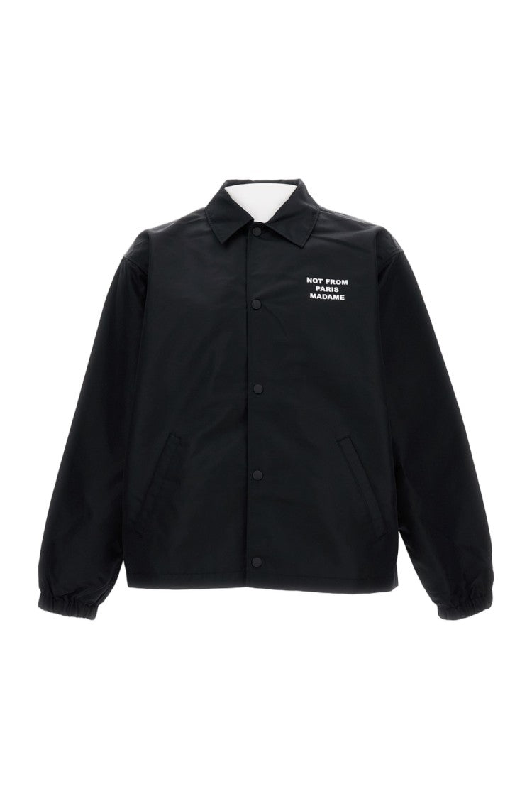 Drôle De Monsieur Pointed Collar Oversized Twill Jacket