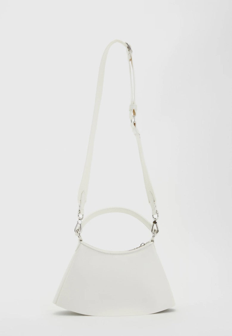 Lacoste White Lenglen Leather Shoulder Bag