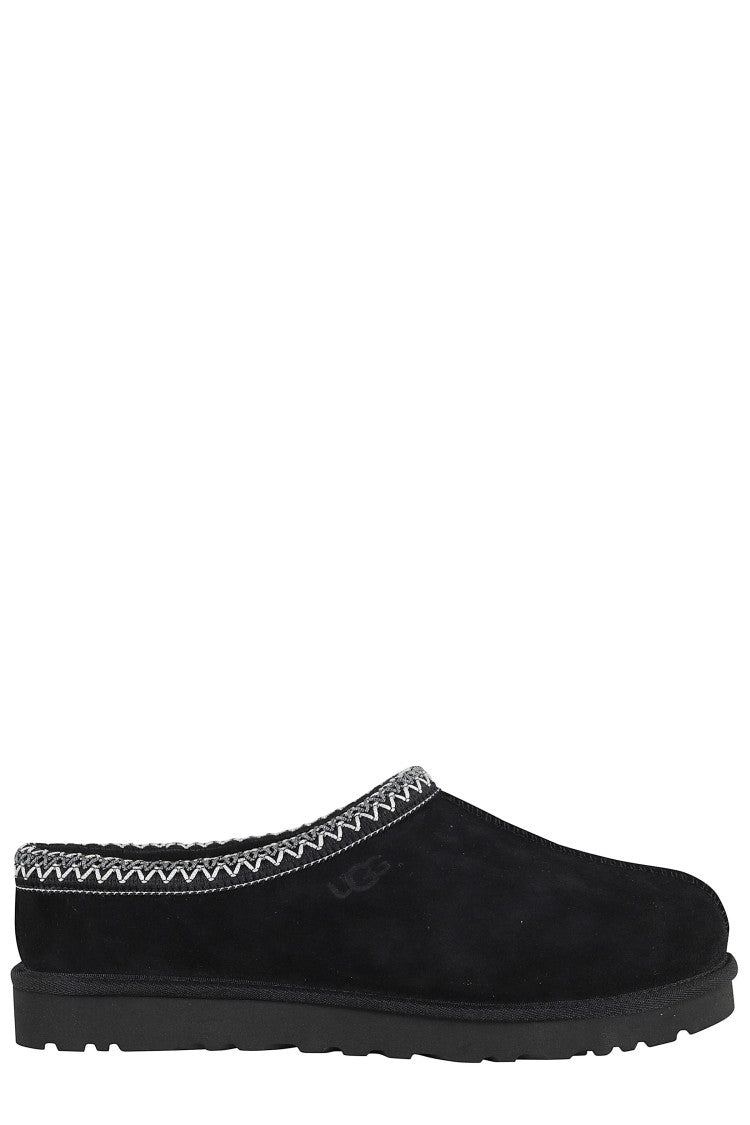 Ugg Black M Tasman Ii Collar-Uggbraid Suede Slippers