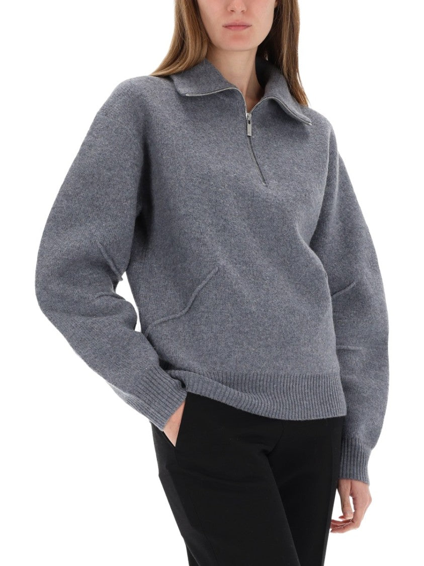 Helmut Lang Apex High Zippered Collar Sweater