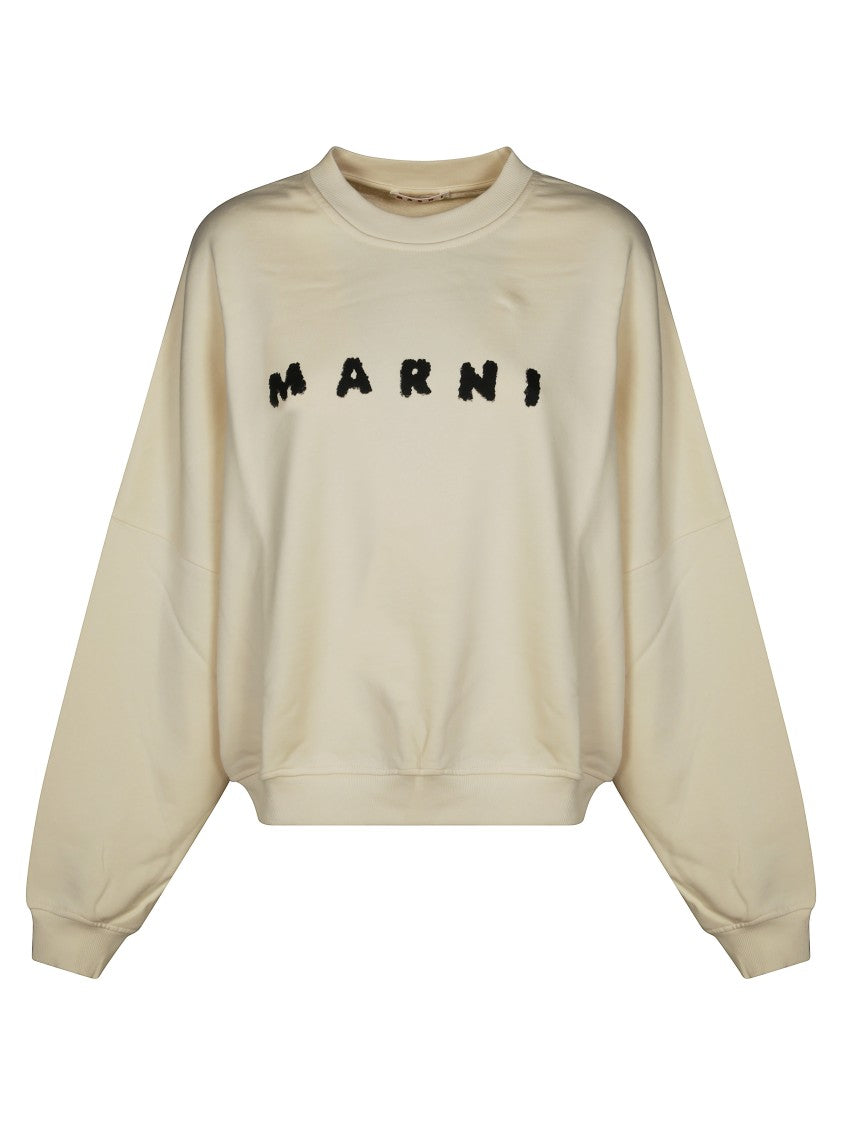 Marni Oversized Sweatshirt With Textured Logo
