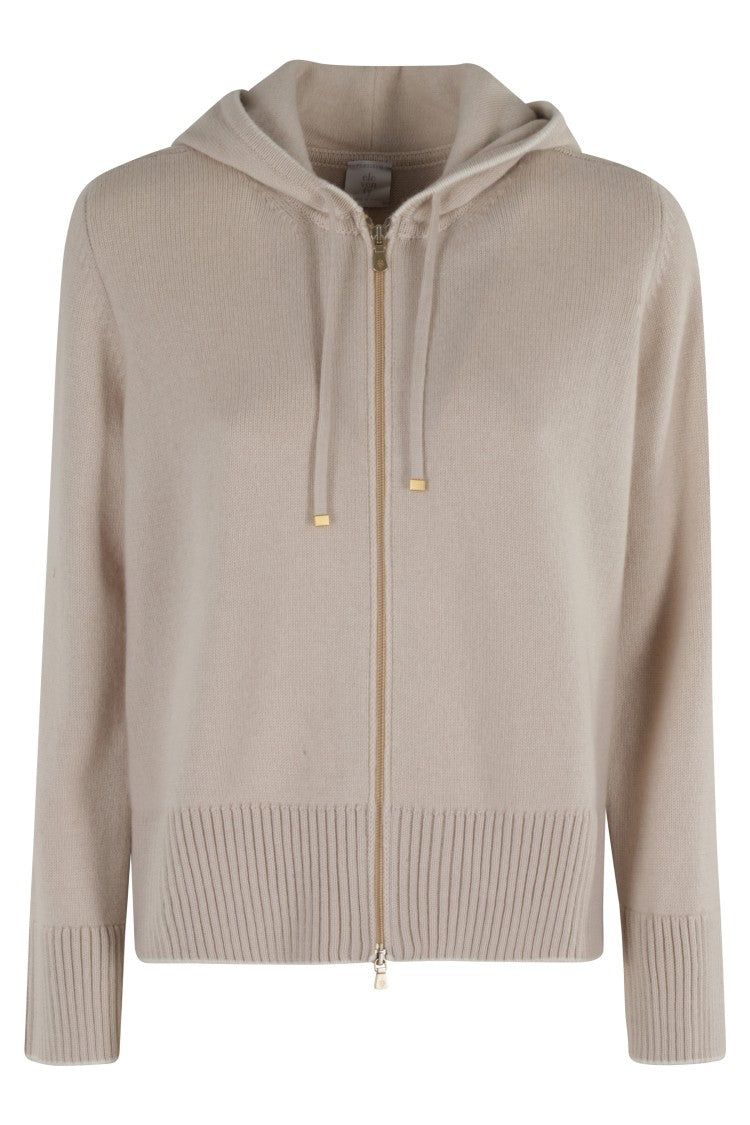 Eleventy Sandy Cashmere Hoodie With Adjustable Hood