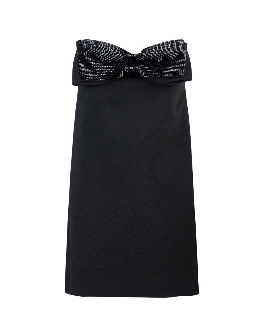 Self-Portrait Black Crêpe Mini Dress