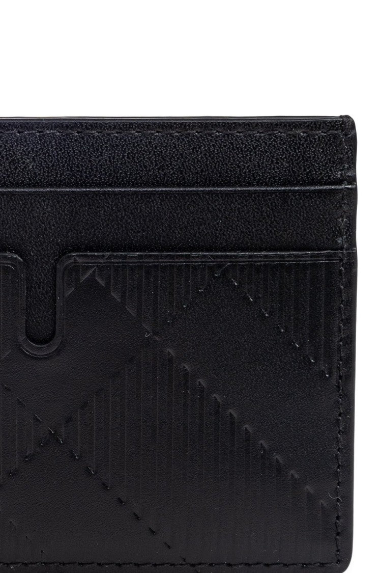 Burberry Textured Cotton Cardholder With Functional Design