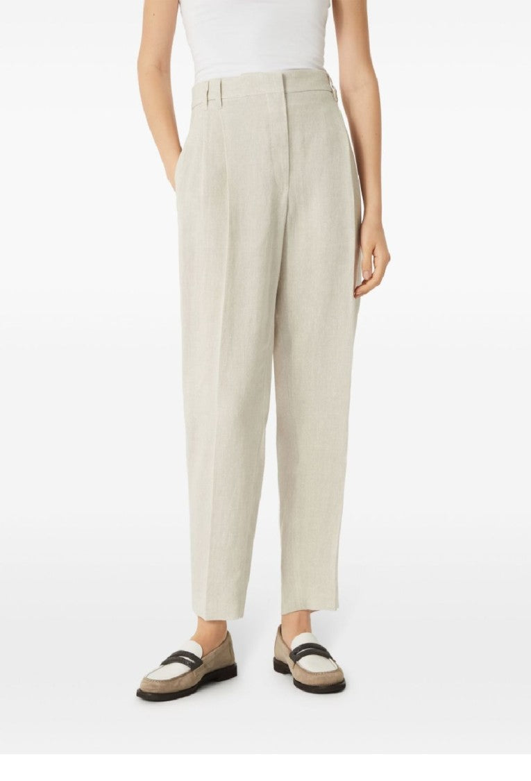 Brunello Cucinelli Tailored High-Waist Trousers With Relaxed Fit