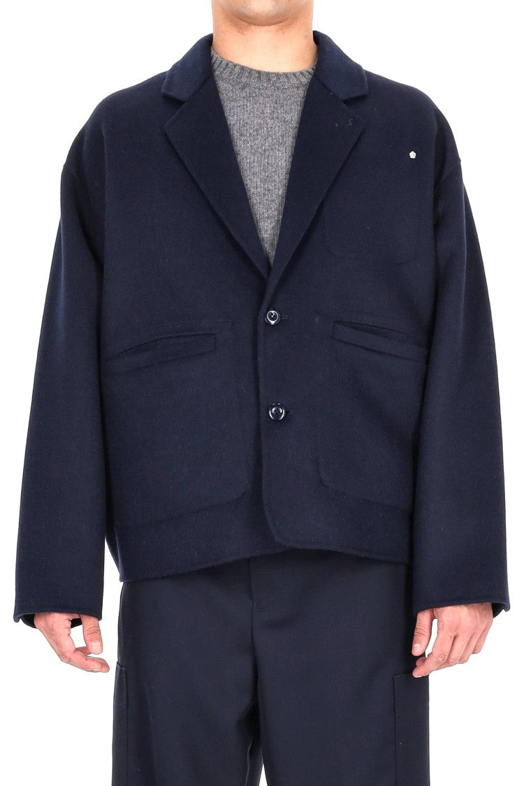 Kenzo Cropped Wool-Alpaca Work Jacket
