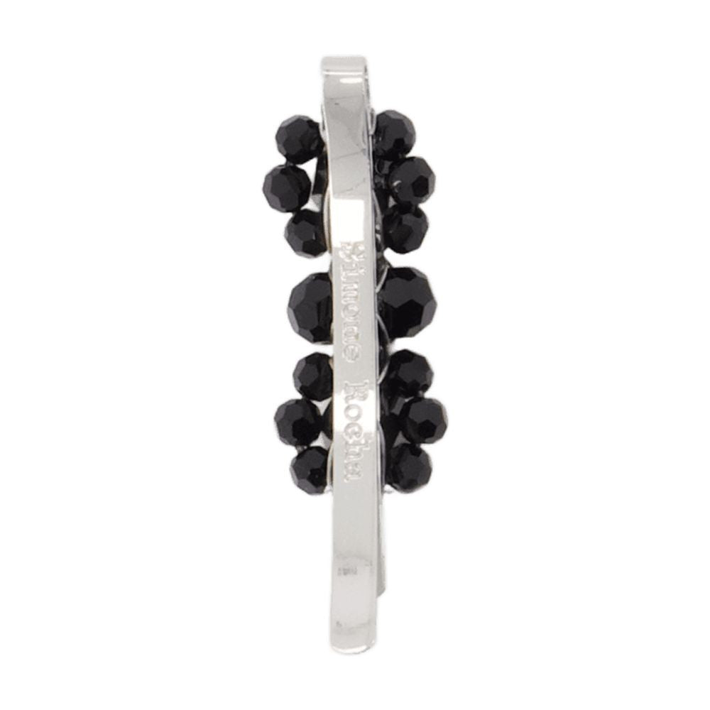 Simone Rocha Mini Flower Hair Clip - Crystal - Black