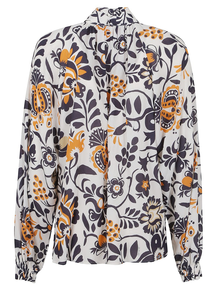 La Double J V-Neck Cerere Blouse In Moroccan Crepe